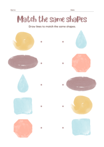 Shape Matching Activity Worksheet