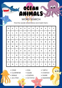 Animal Word Search Printable