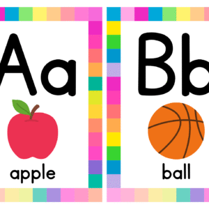 Colorful Alphabet Flashcards for Kids