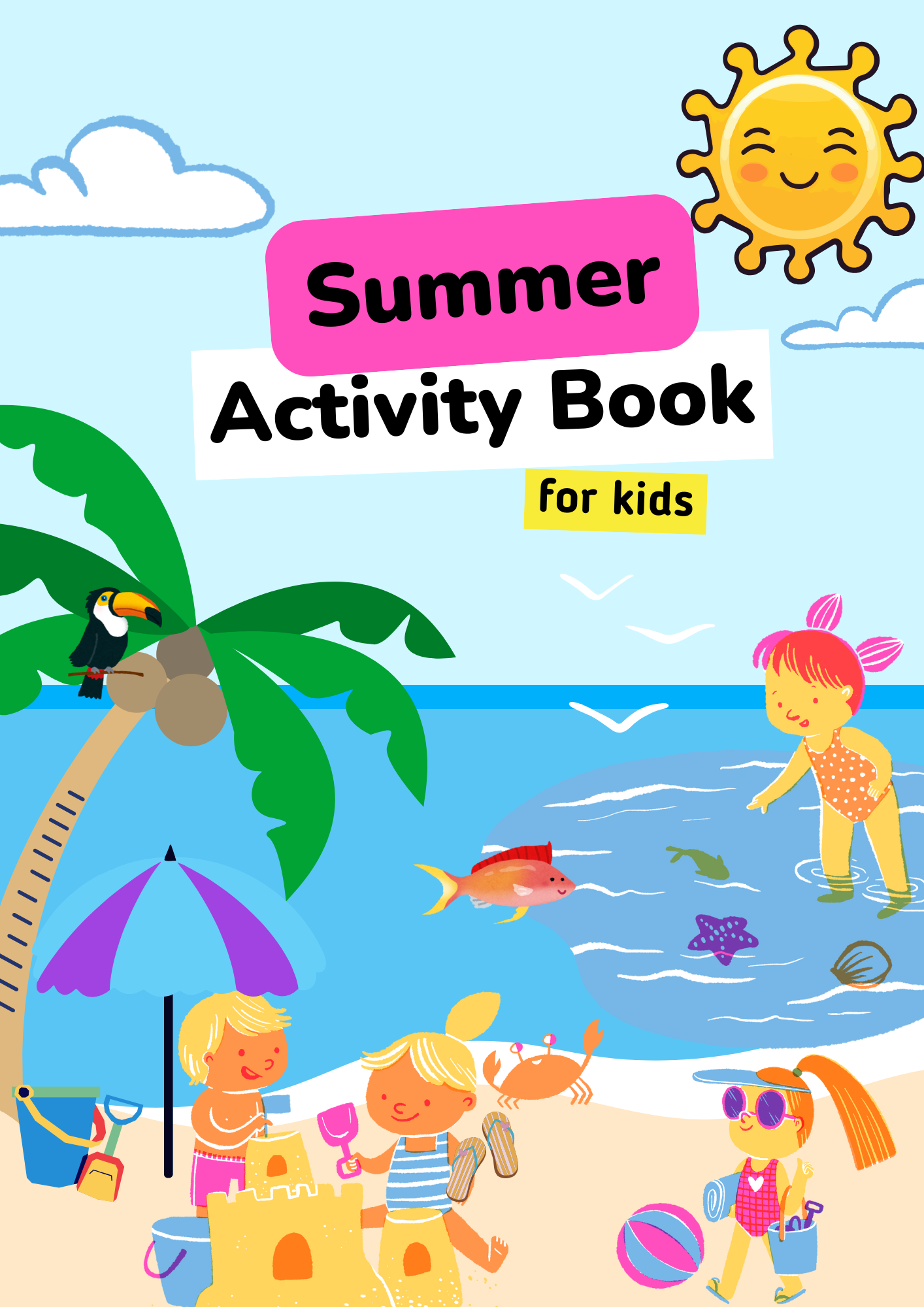 Summer Worksheet Activity Book for Kids