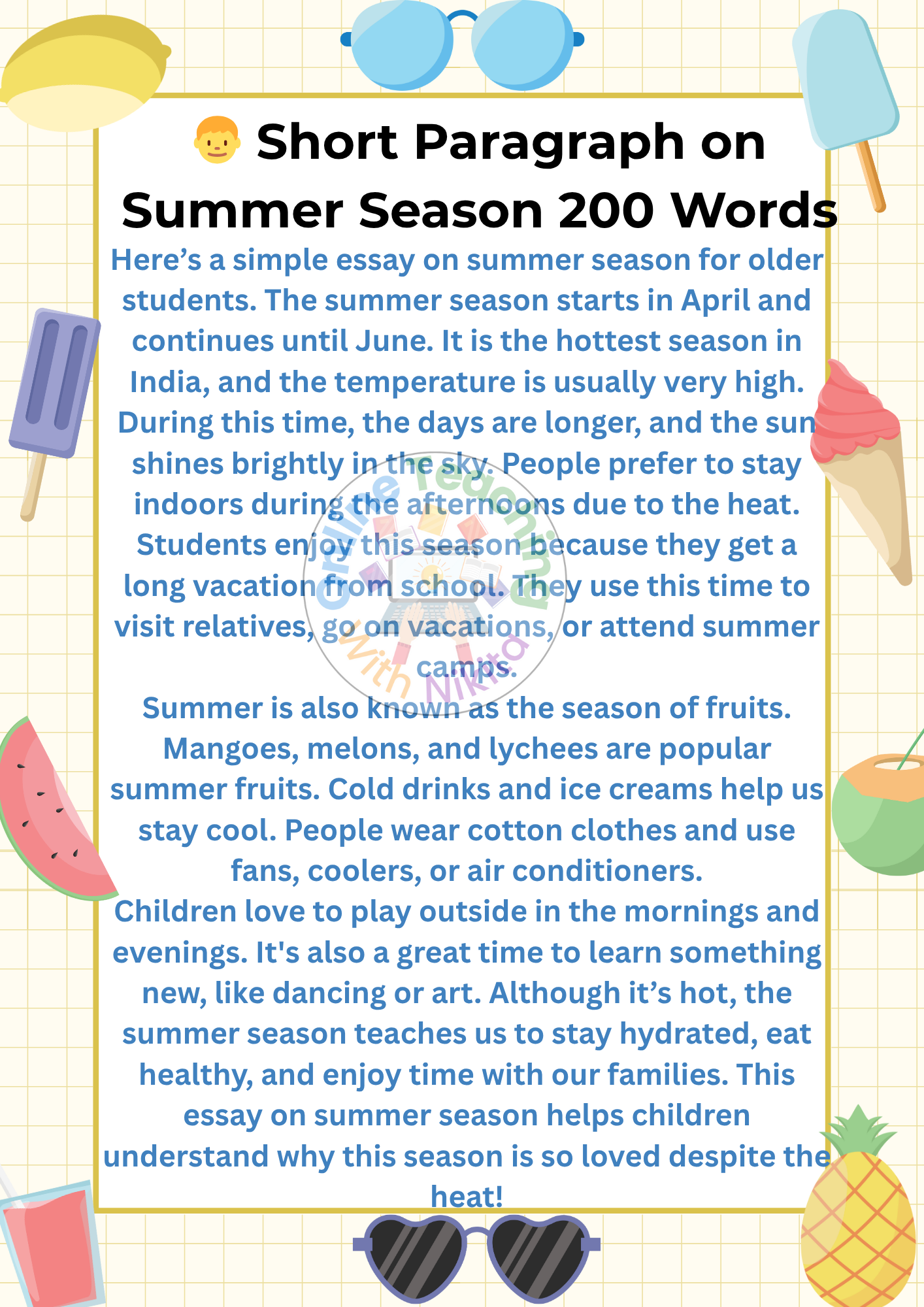 Essay on Summer Season