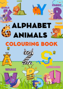 26 A to Z Alphabet Animals Coloring Book