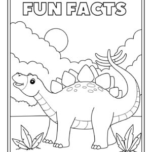 Dinosaur Fun Facts Coloring Worksheets