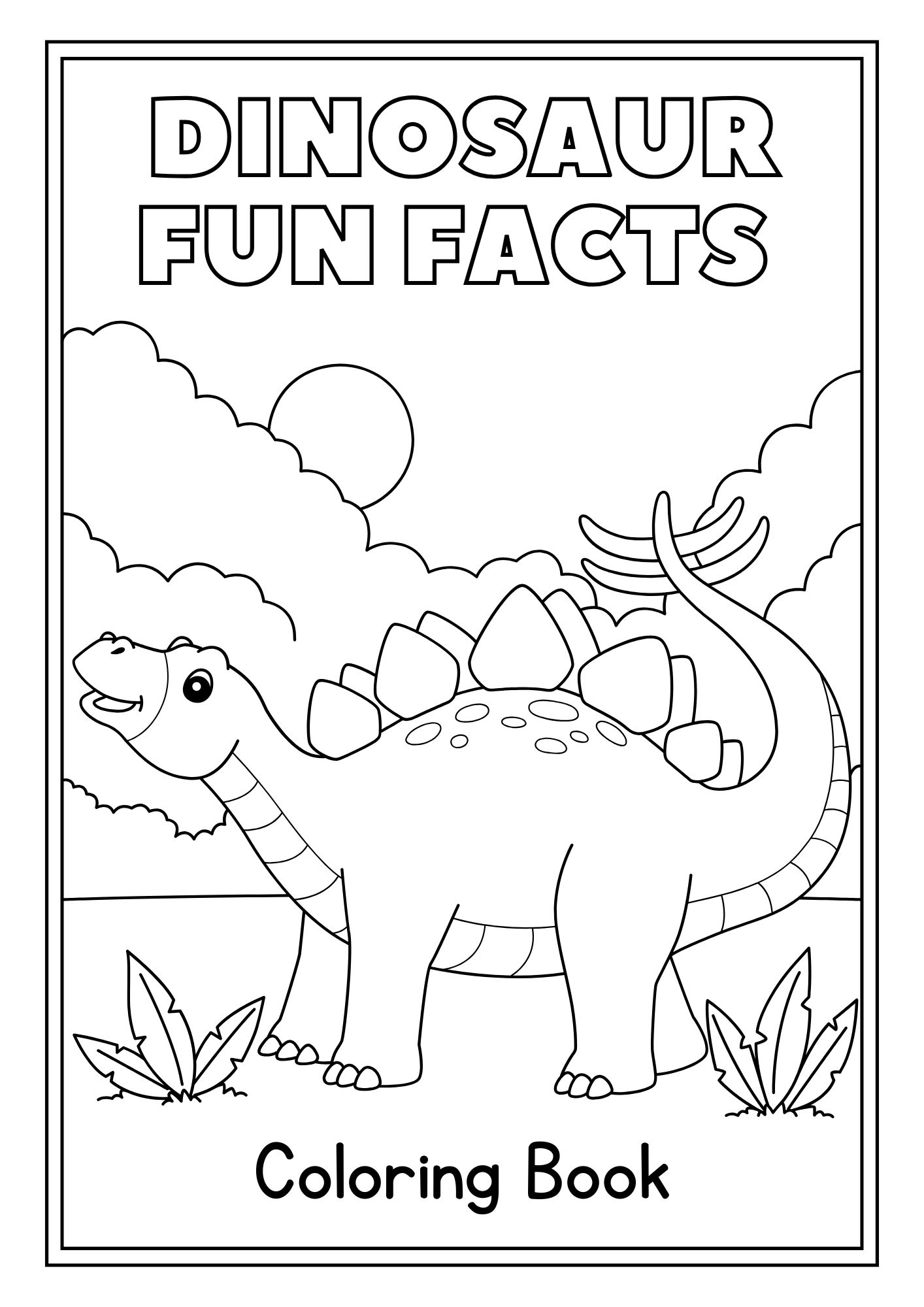 Dinosaur Fun Facts Coloring Worksheets