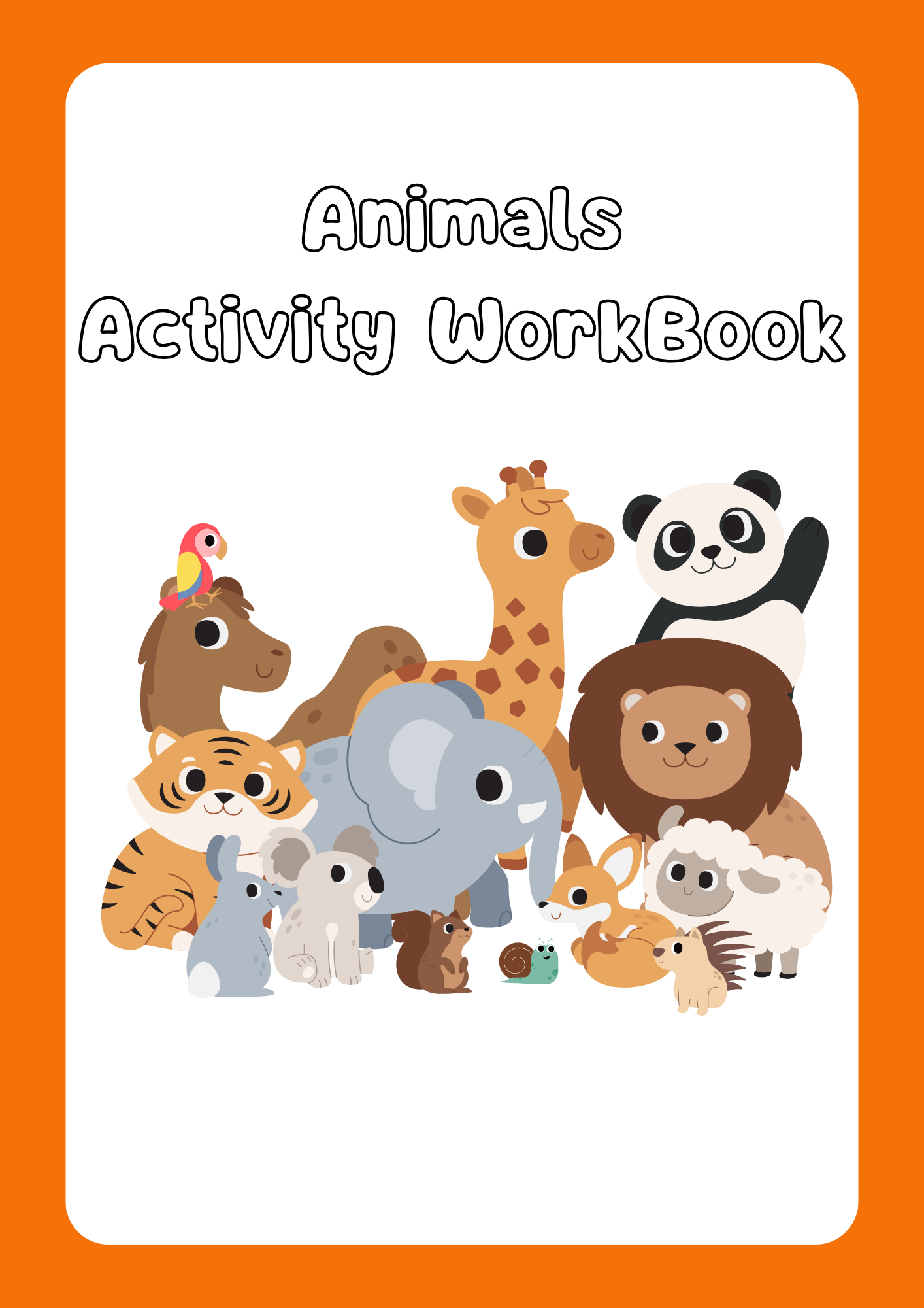 Animal Activity Workbook and Coloring Book
