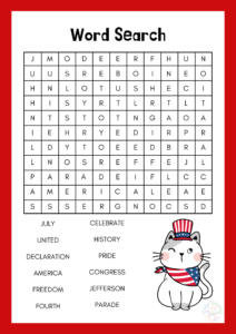 Independence Day 4th July Worksheet Activities Pack