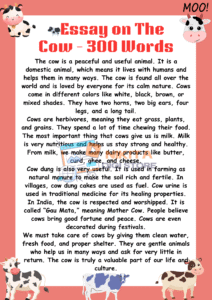 Essay on The Cow – 300 Words