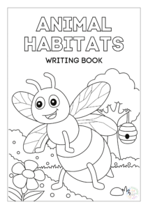 Animal Habitats Writing and Coloring Book