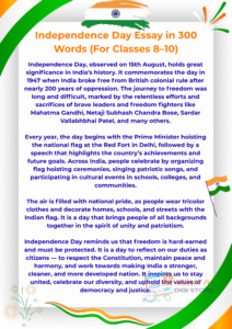 Essays Independence day