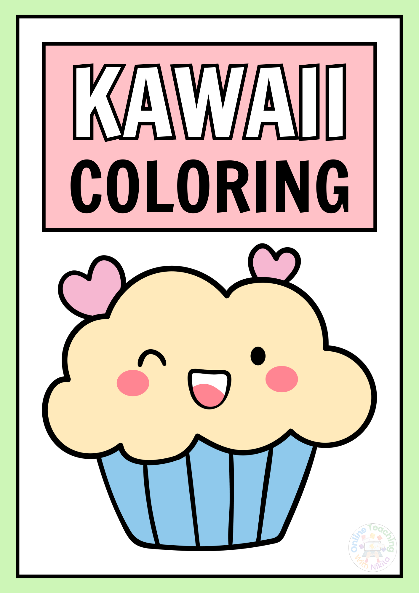 Kawaii Food Coloring Worksheets