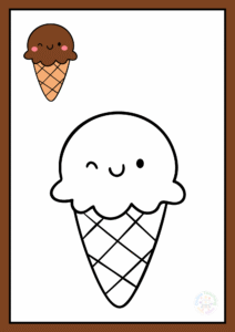 Kawaii Food Coloring Worksheets