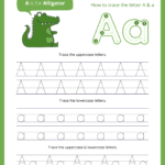 Tracing Letter A to Z Worksheet