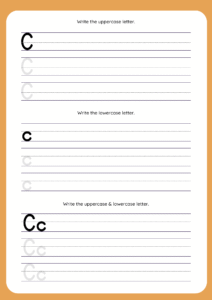 Tracing Letter A to Z Worksheet