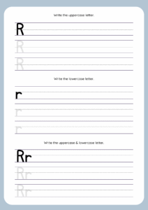 Tracing Letter A to Z Worksheet