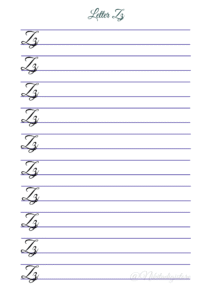 Cursive Writing Alphabet Worksheet