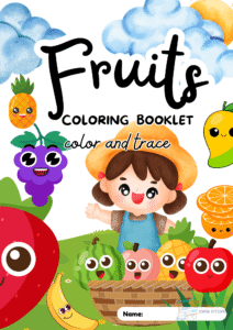 Fruits Coloring and Tracing Book