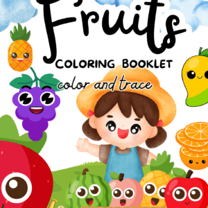 Fruits Coloring and Tracing Book