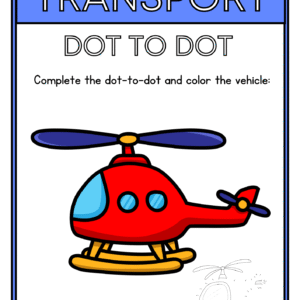 Transport Dot to Dot Coloring Book