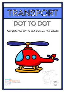 Transport Dot to Dot Coloring Book