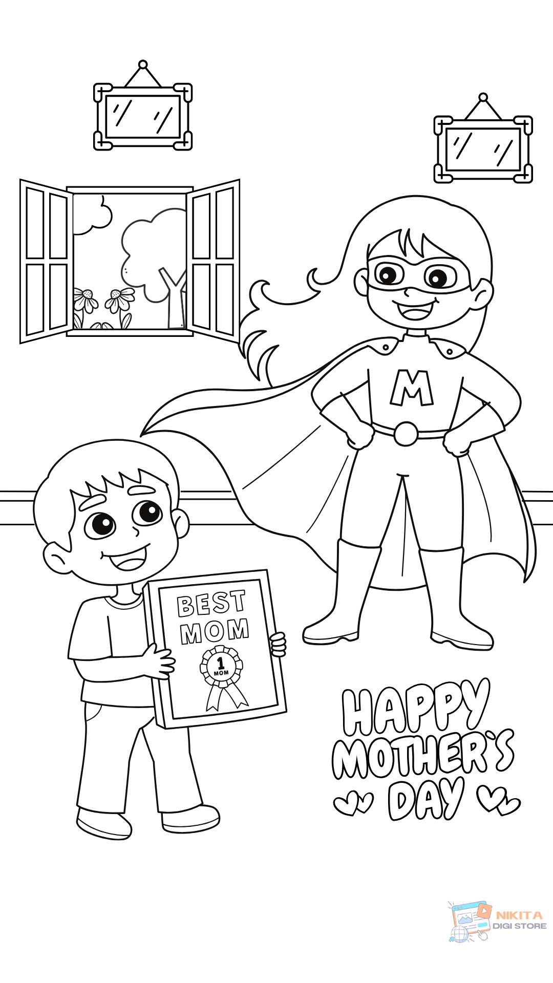 Mother’s Day Coloring Book for Kids