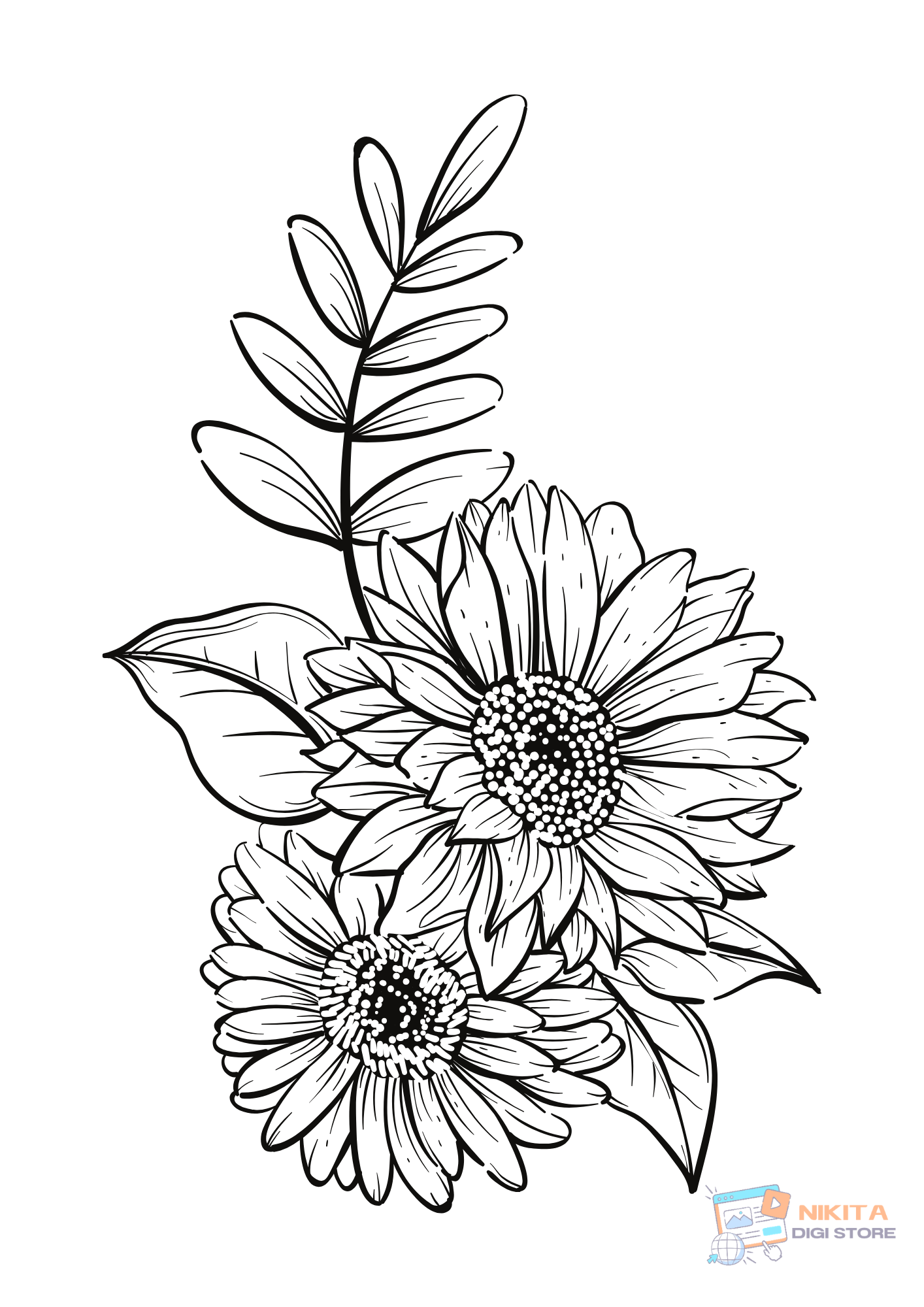 Flowers Coloring Book