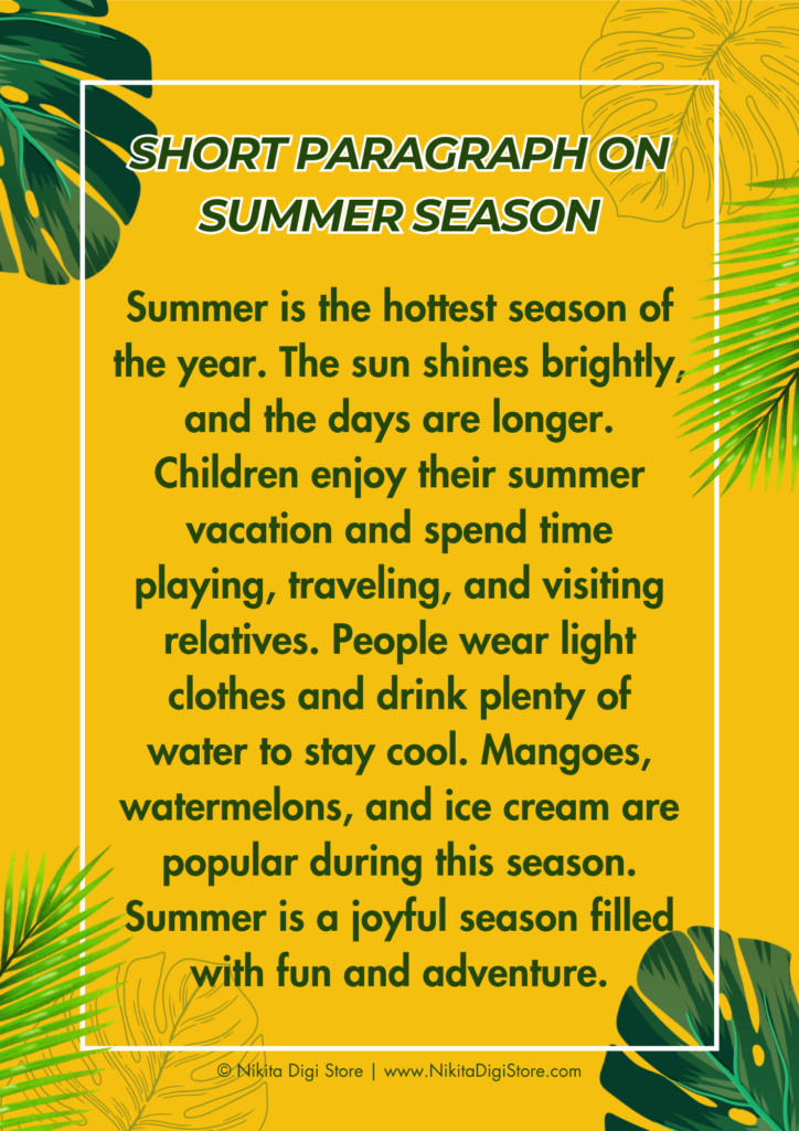 Summer Season Essay