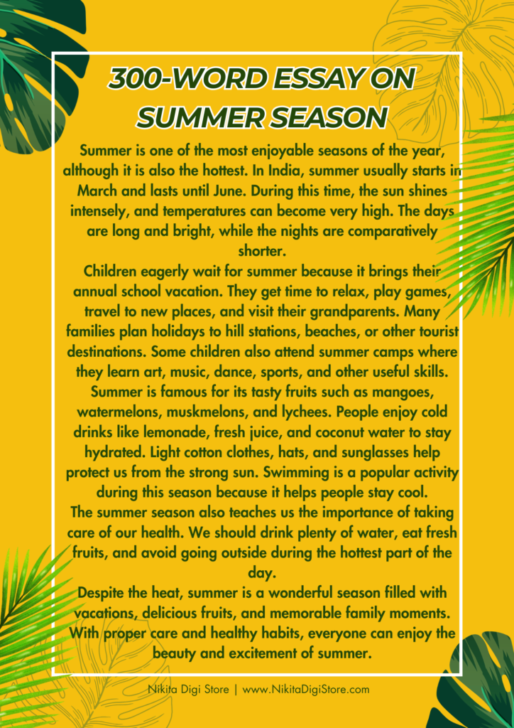 Summer Season Essay