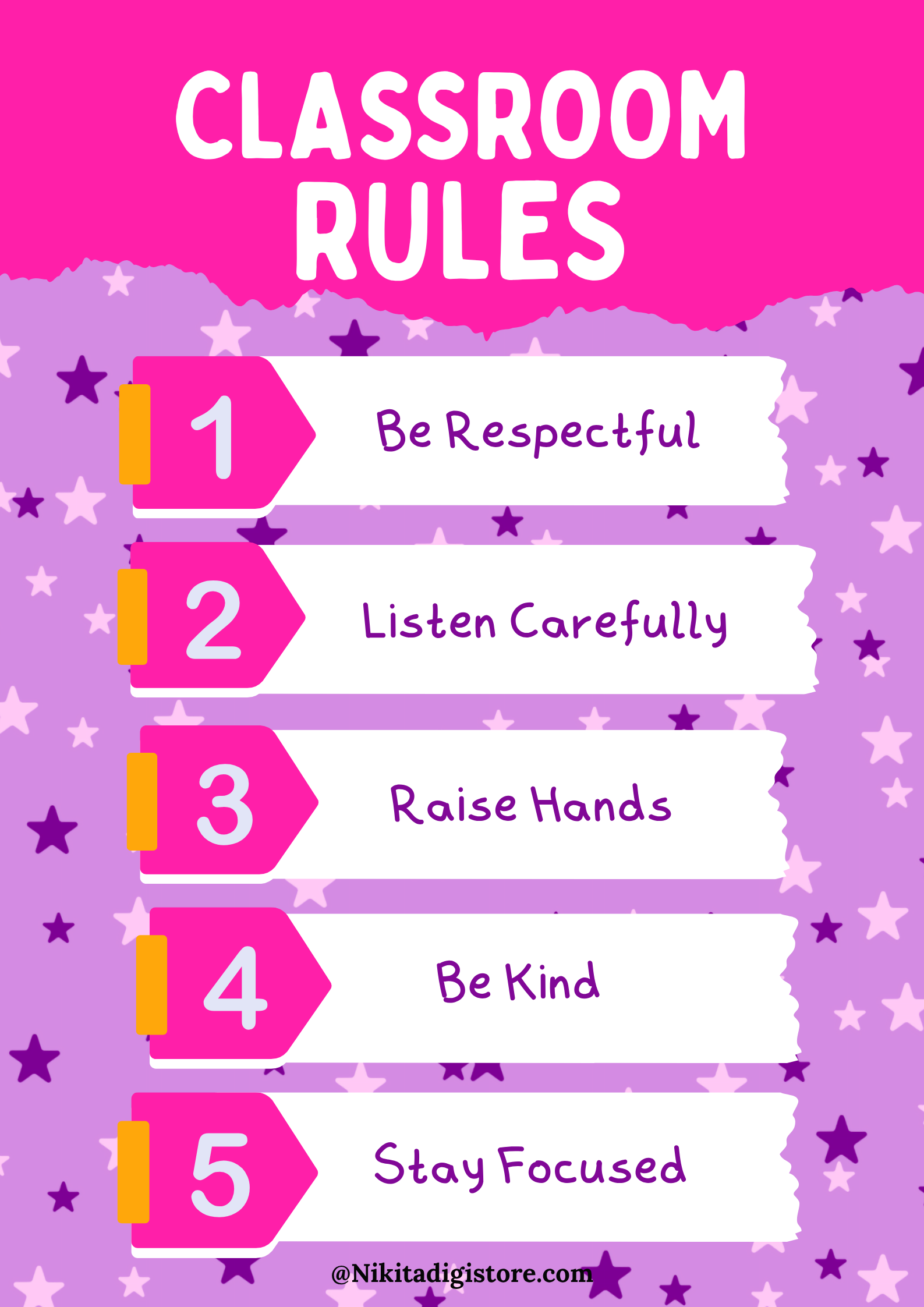Classroom Rules Worksheets