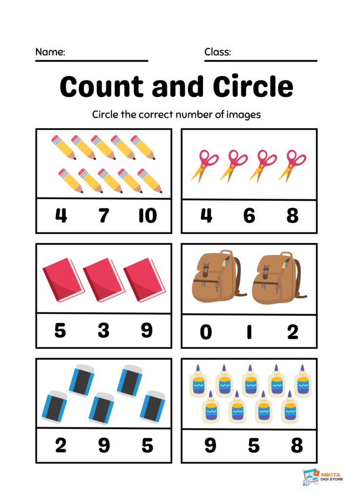 Count & Circle Worksheets