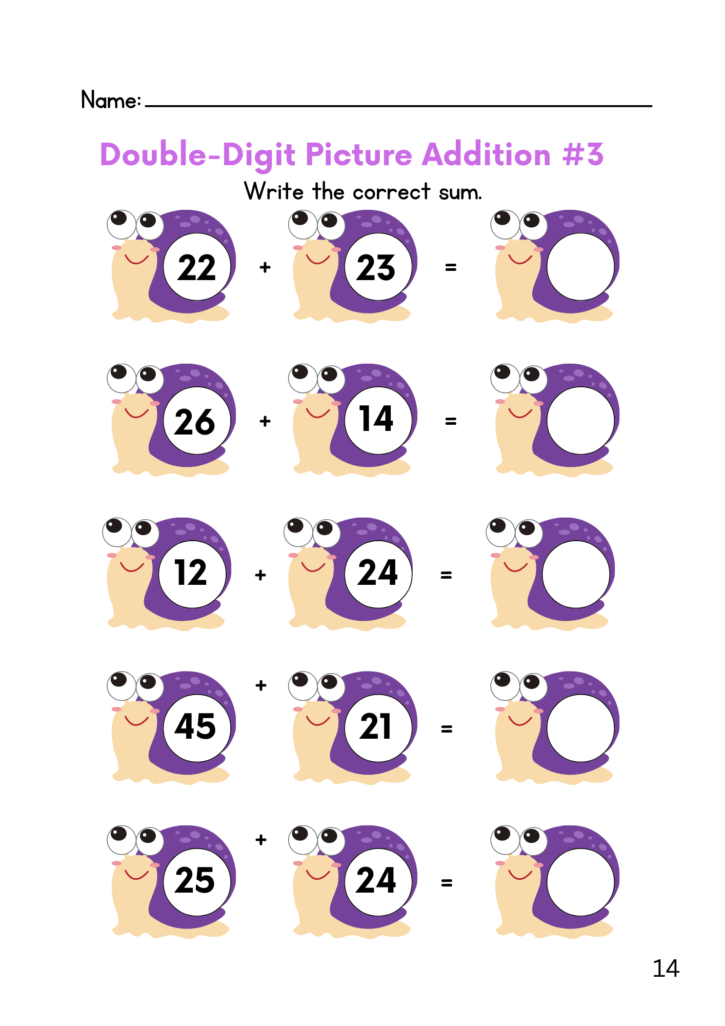 Double-Digit Addition Bundle