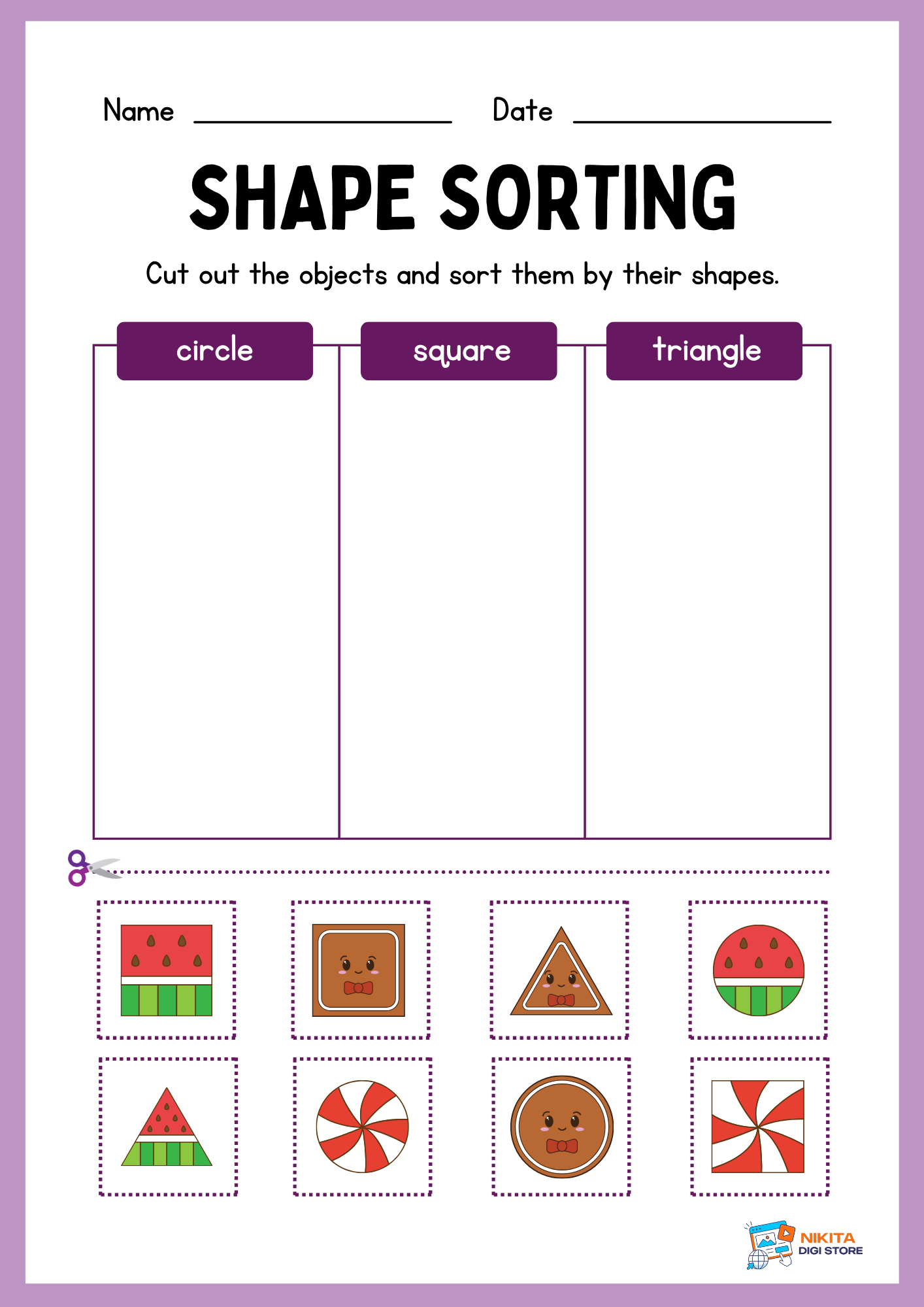 Kindergarten 2D Shapes Workbook – 20 Printable Worksheets for Kids - Image 5