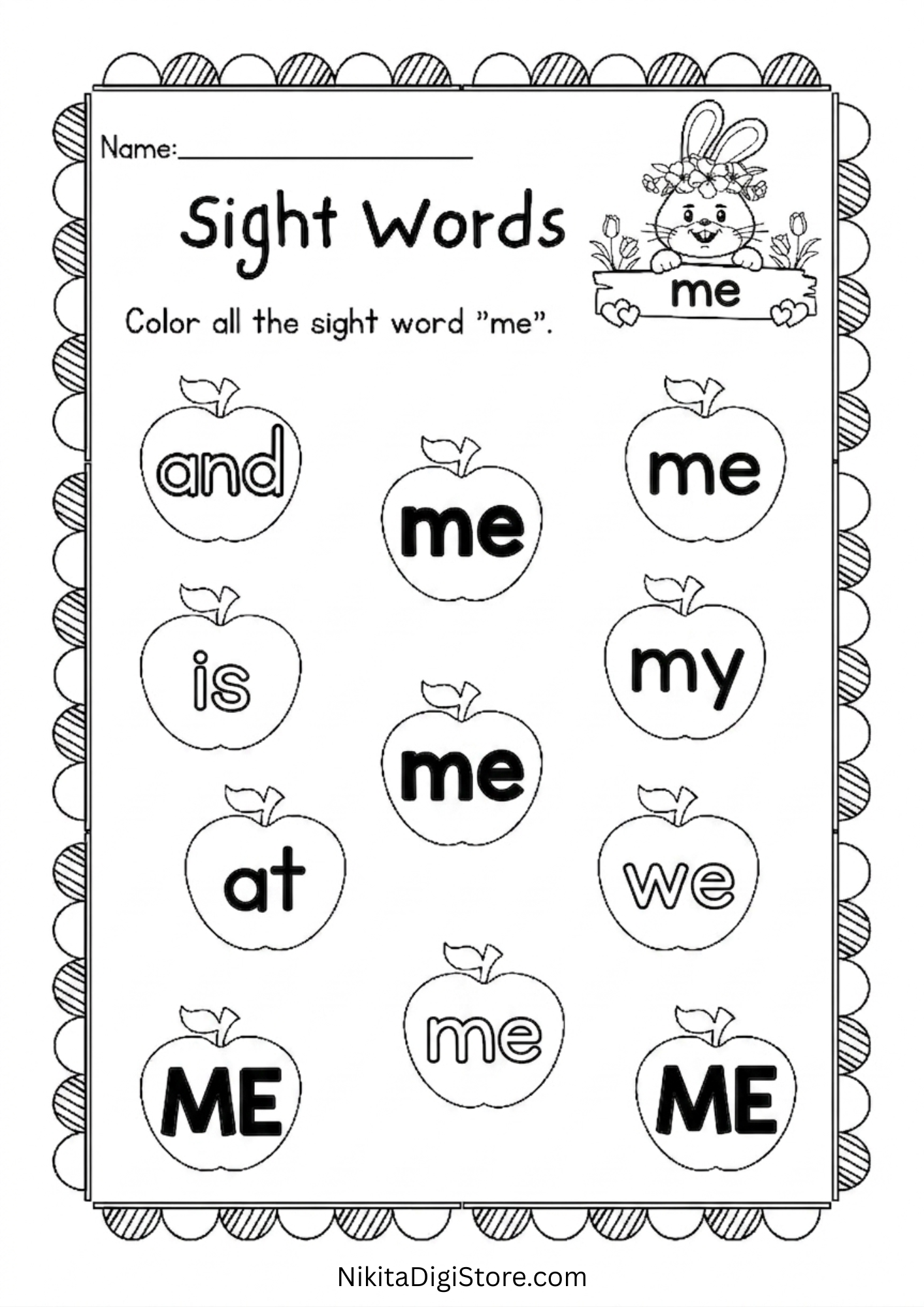 Free Sight Word Worksheets for Kindergarten – 27 Printable Reading Activities PDF