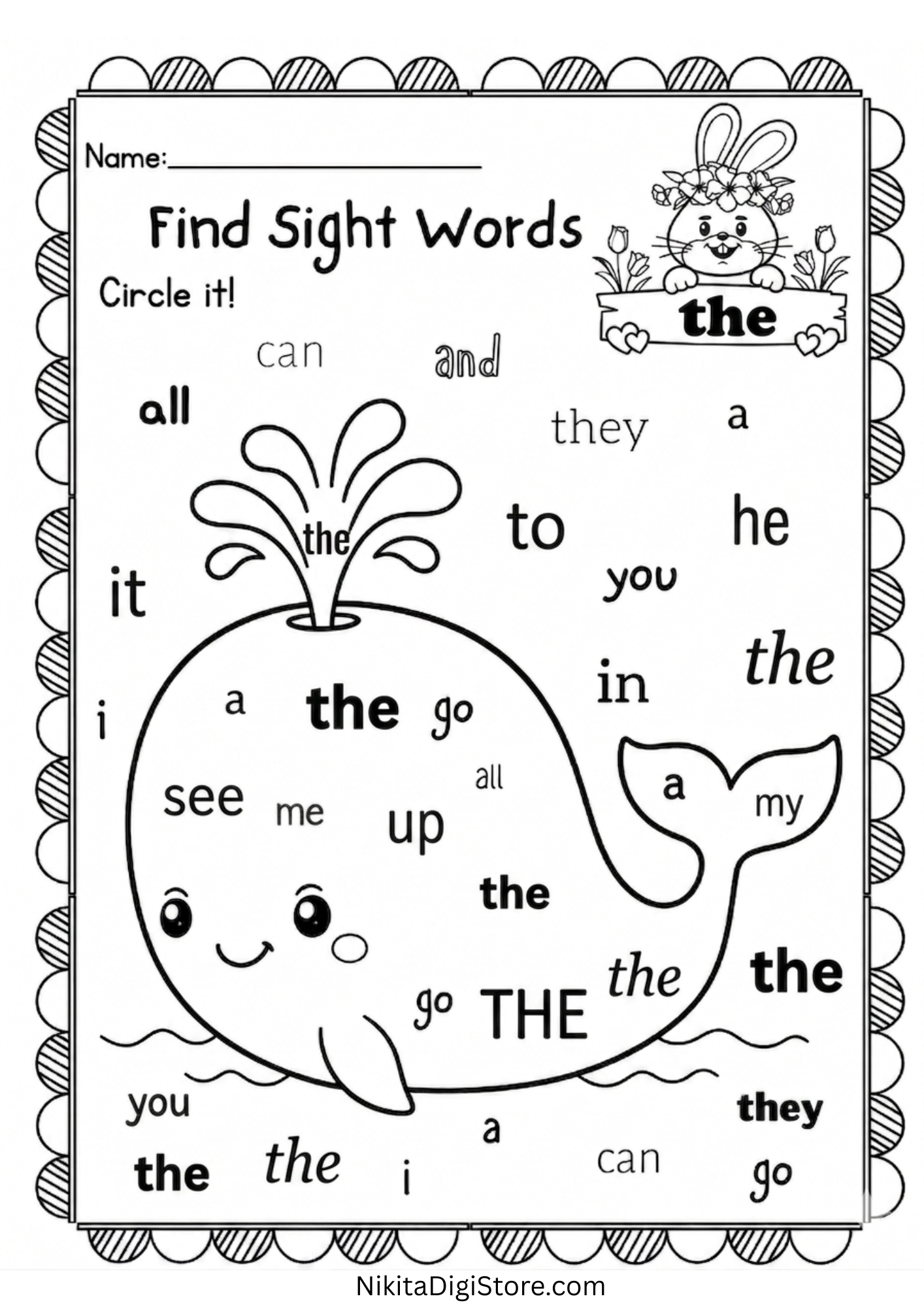 Free Sight Word Worksheets for Kindergarten – 27 Printable Reading Activities PDF
