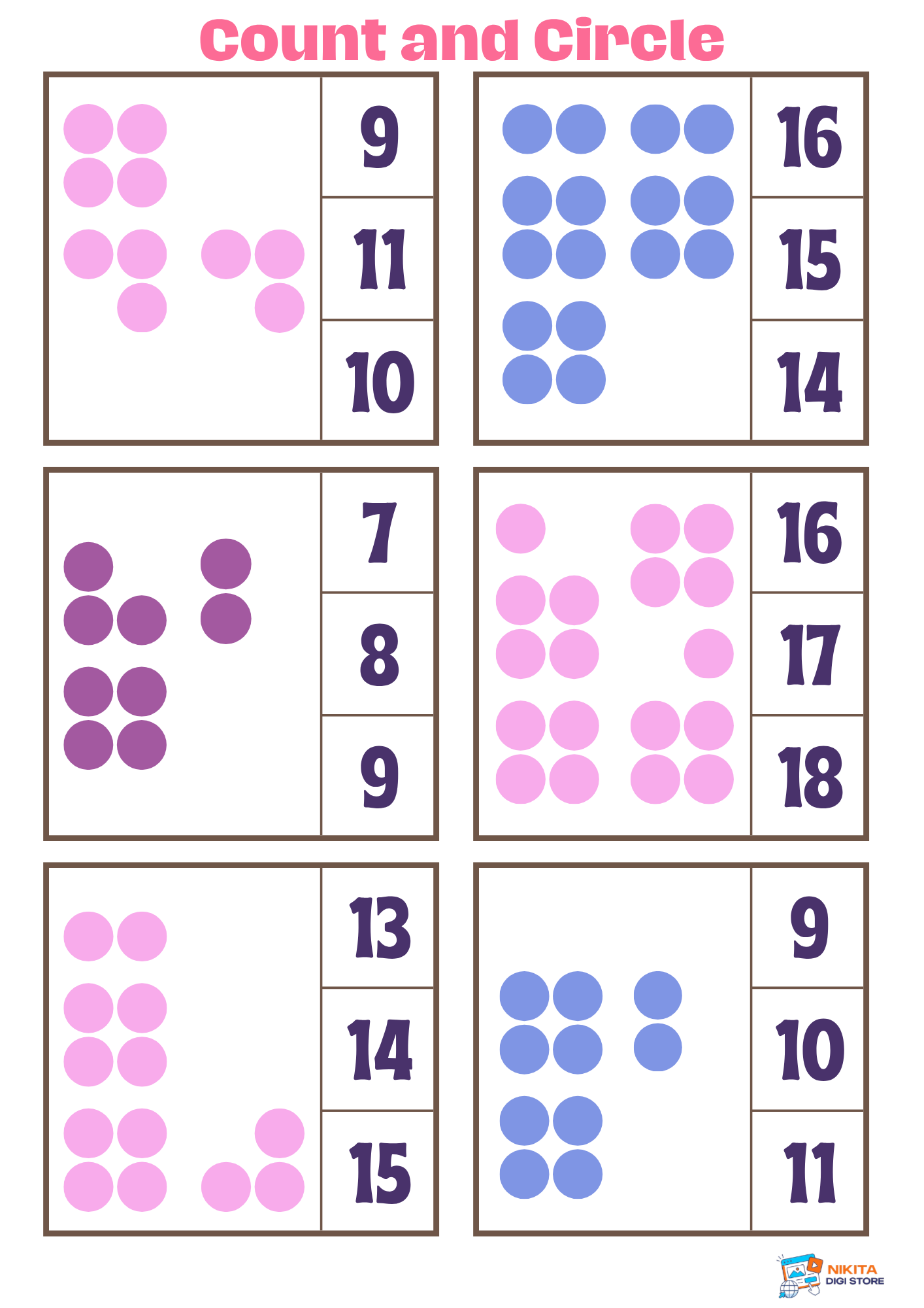 Count & Circle Worksheets