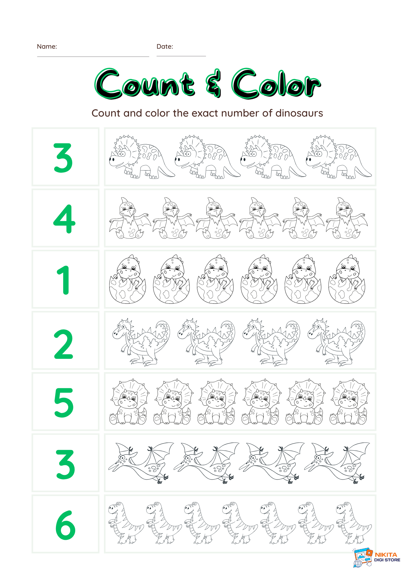 Count & Color Worksheets