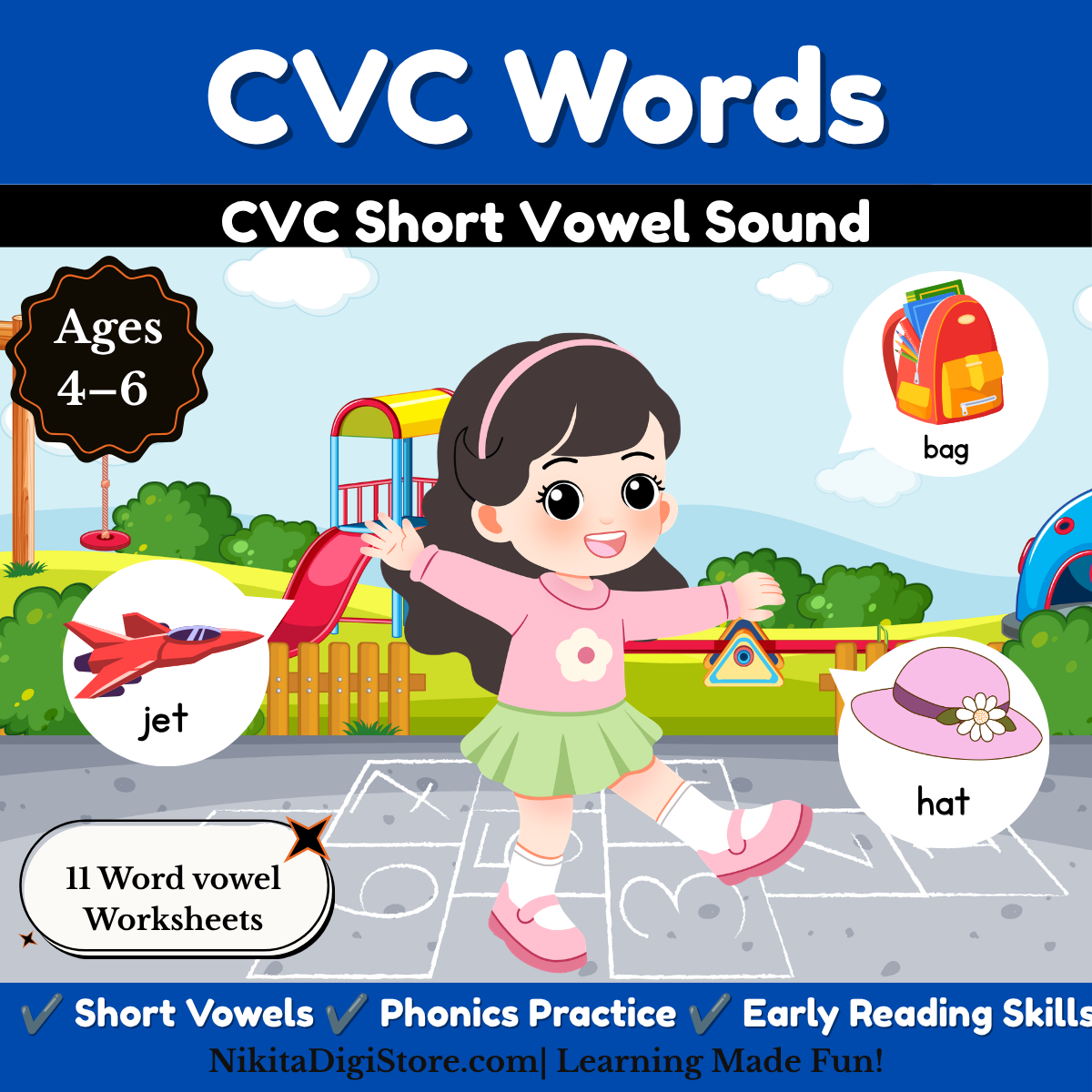 CVC Vowel Sound Worksheets