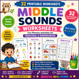 Middle Sounds Worksheets