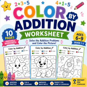 Color By Addition Worksheet