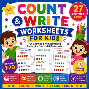 Count & Write Worksheets