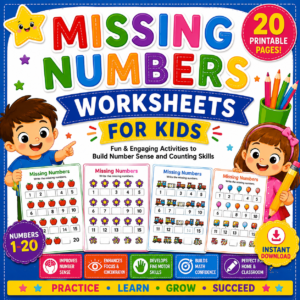 Missing Numbers Worksheets