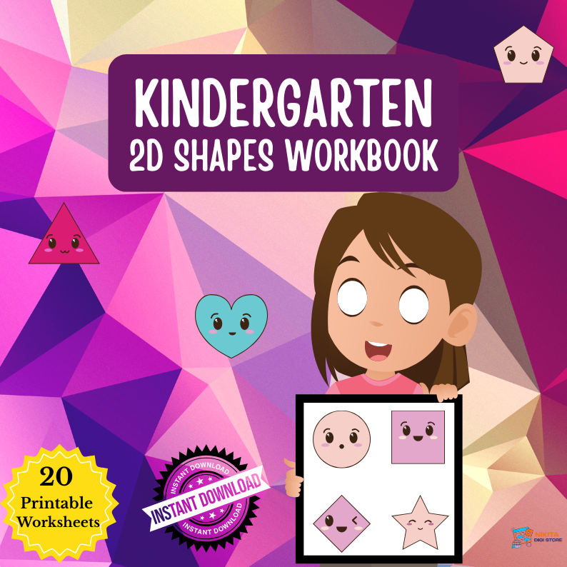 Kindergarten 2D Shapes Workbook