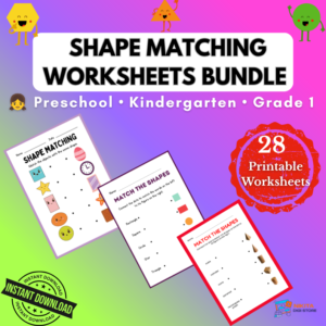 Shape Matching Worksheets Bundle β 28 Printable PDF Worksheets for Preschool & Kindergarten