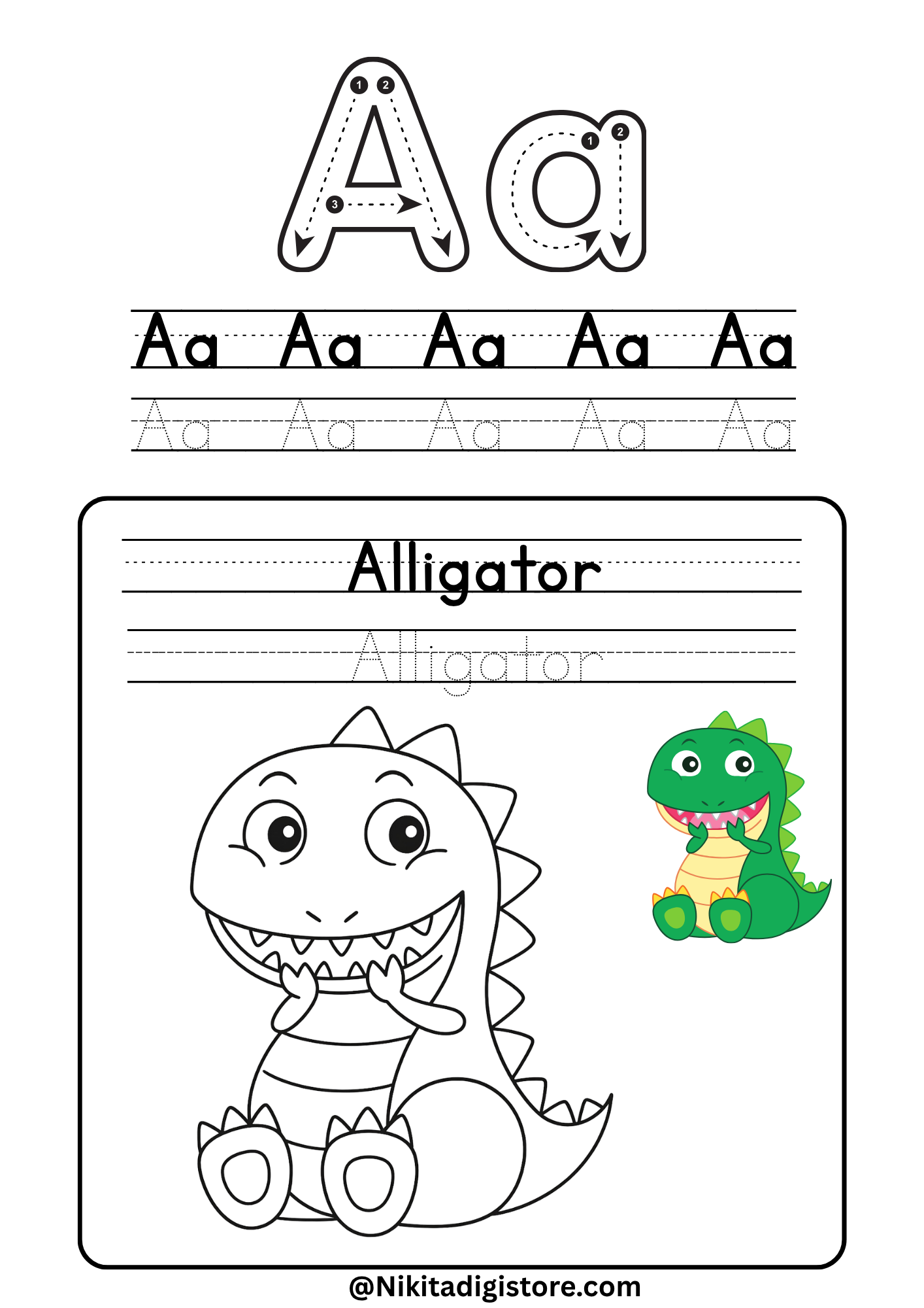 ABC Alphabet Coloring and Tracing Workbook