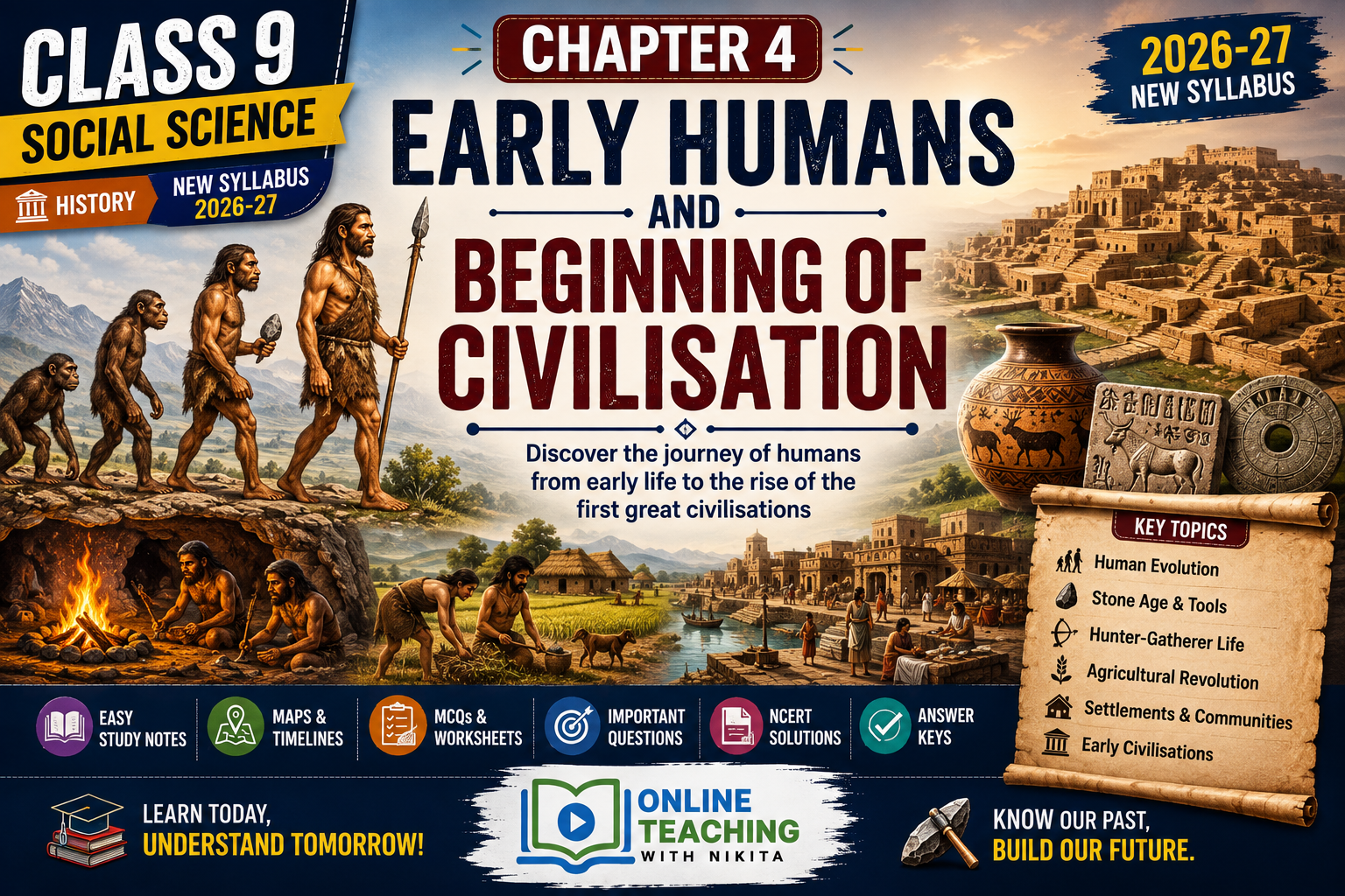 Class 9 Social Science Chapter 4 – Early Humans and Beginning of Civilisation
